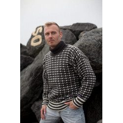 Islandsk sweater af 100% ren uld -  hvid