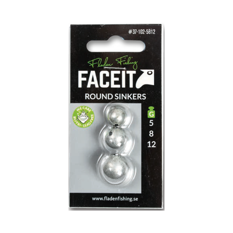 FaceIT Round Sinkers - Fladen Fishing FaceIT Round Sinkers - Fladen Fishing