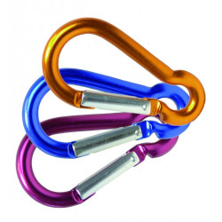 Karabinhager alu.6 stk pakke, 2 stk 70-60-50 MM