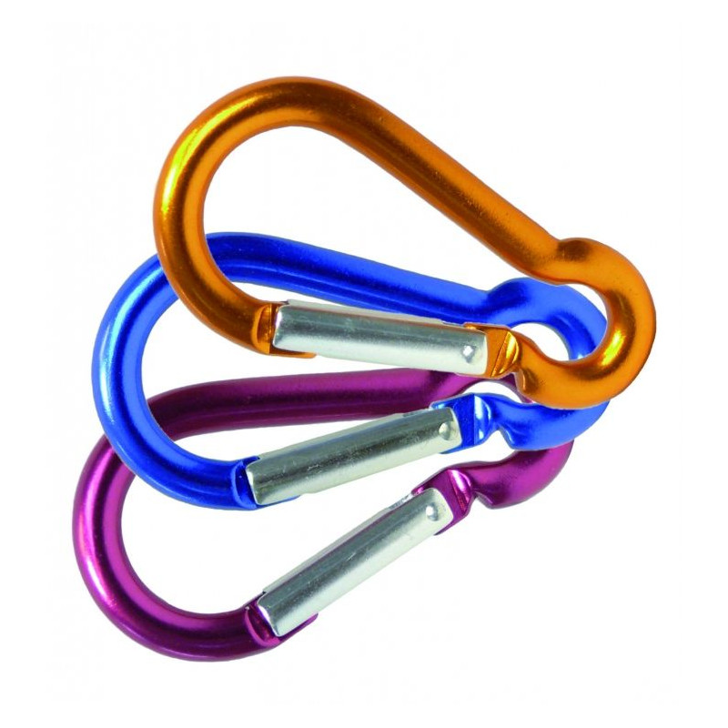 Karabinhager alu.6 stk pakke, 2 stk 70-60-50 MM Karabinhager alu.6 stk pakke, 2 stk 70-60-50 MM