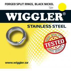 Springringe rustfri - Black Nickel