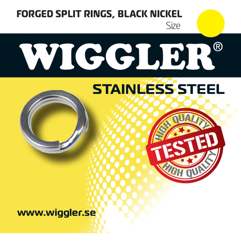 Springringe rustfri - Black Nickel
