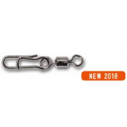 Maxximus Black nickel snap clip swivel - Fladen Fishing