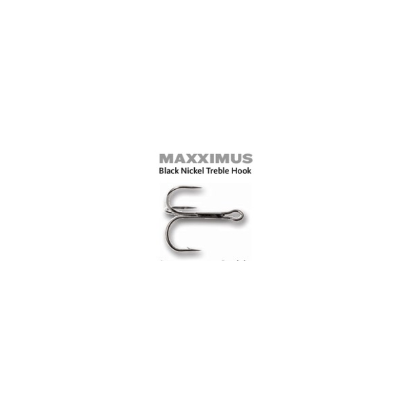 Maxximus black nickel treble hooks - Fladen Fishing